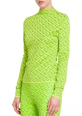 Versace Greca Monogrammed Turtleneck Sweater
