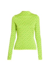 Versace Greca Monogrammed Turtleneck Sweater