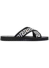 Versace Greca-motif crossover-strap sandals