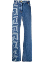 Versace Greca-print bootcut jeans