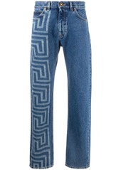Versace Greca-print straight-leg jeans