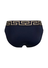 Versace Greca-print swimming trunks