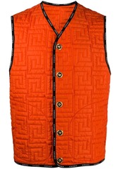 Versace Greca-quilted sleeveless jacket
