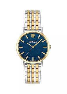 Versace Greca Slim Stainless Steel Bracelet Watch/40MM