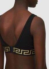 Versace Greca Stretch Cotton Bra