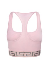 Versace Greca Stretch Jersey Bra Top