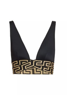 Versace Greca Triangle Bikini Top