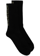 Versace Greca-trim knitted socks