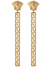 Versace Greek Motif & Medusa Pendant Earrings