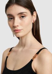 Versace Greek Motif Asymmetric Earrings