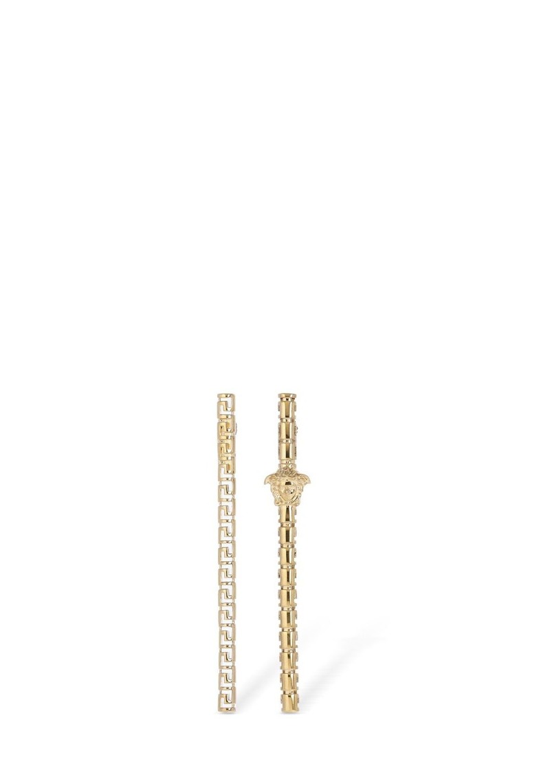 Versace Greek Motif Asymmetric Earrings