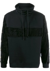 Versace high-neck side stripe sweatshirt