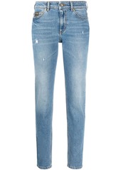 Versace high-rise tapered-fit jeans