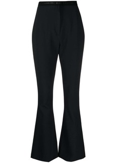 Versace high-waist logo-print strap trousers
