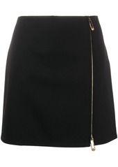 Versace high-waist zip-detail skirt
