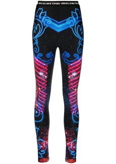 Versace high-waisted graphic-print leggings