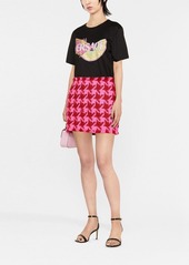 Versace houndstooth pattern mini skirt