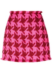 Versace houndstooth pattern mini skirt