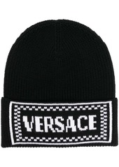 Versace intarsia-knit logo beanie