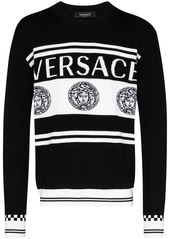 Versace intarsia-knit logo jumper