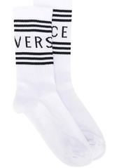 Versace intarsia knit logo socks