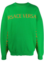 Versace intarsia logo knit jumper