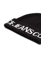 Versace intarsia-logo ribbed beanie