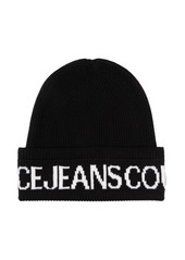 Versace intarsia-logo ribbed beanie