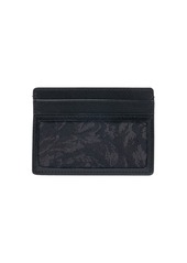 Versace Jacquard & Leather Card Holder