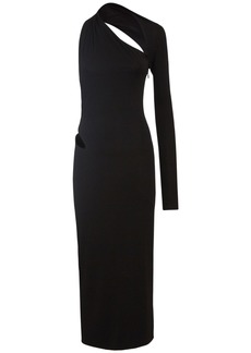Versace Jersey One Sleeve Midi Dress