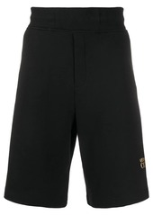 Versace knee length glitter logo shorts