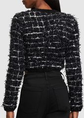 Versace Knit Jacquard Cropped Jacket