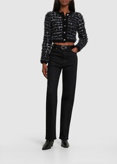 Versace Knit Jacquard Cropped Jacket
