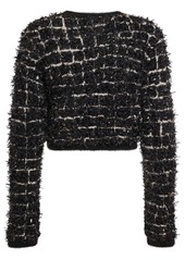 Versace Knit Jacquard Cropped Jacket