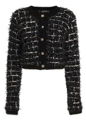 Versace Knit Jacquard Cropped Jacket