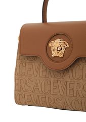 Versace La Medusa Canvas Top Handle Bag