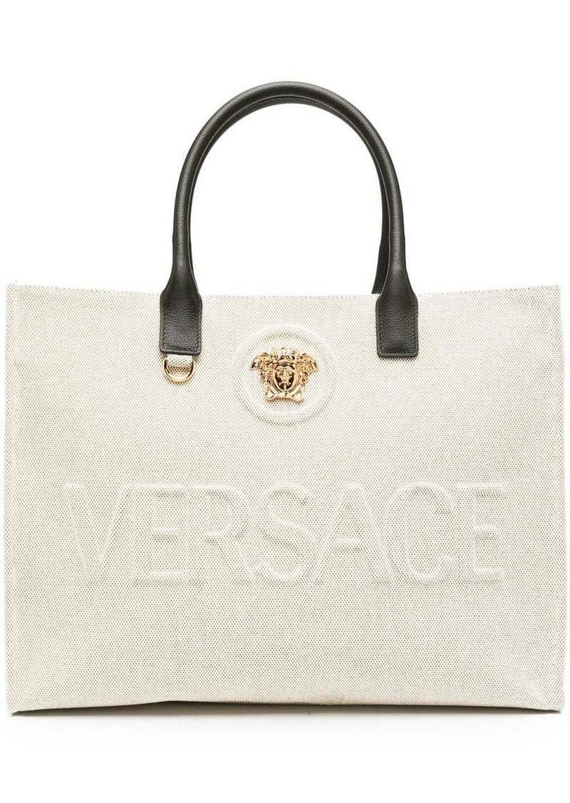 Versace large La Medusa canvas tote bag