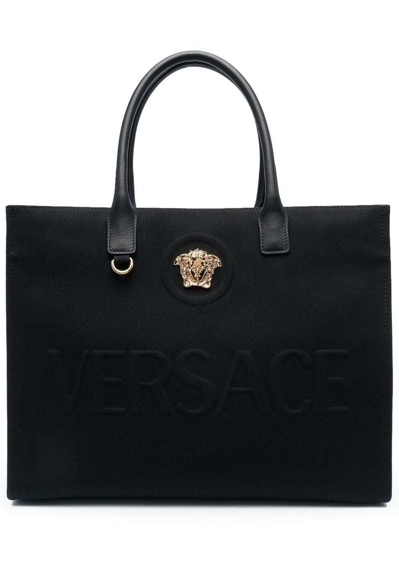 Versace large La Medusa canvas tote bag