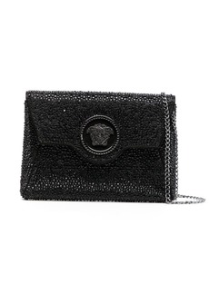 Versace La Medusa crystal envelope clutch