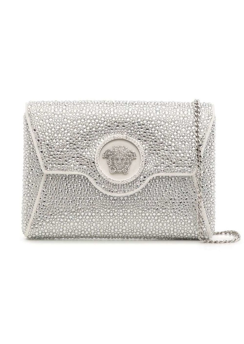 Versace La Medusa crystal envelope clutch