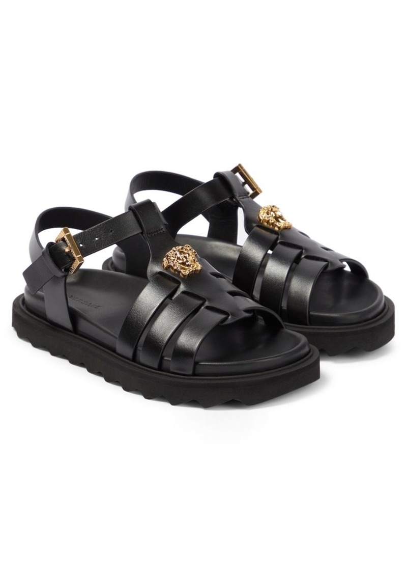 Versace Kids La Medusa leather sandals