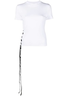 Versace lace-up cotton T-shirt