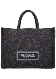 Versace Large Tech Jacquard Tote Bag