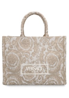 Versace Large Tech Jacquard Tote Bag