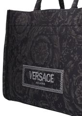 Versace Large Tech Jacquard Tote Bag