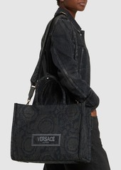 Versace Large Tech Jacquard Tote Bag