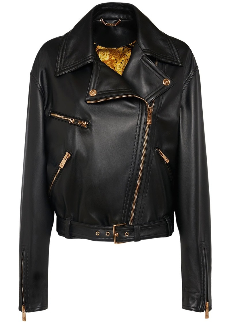 Versace Leather Biker Jacket