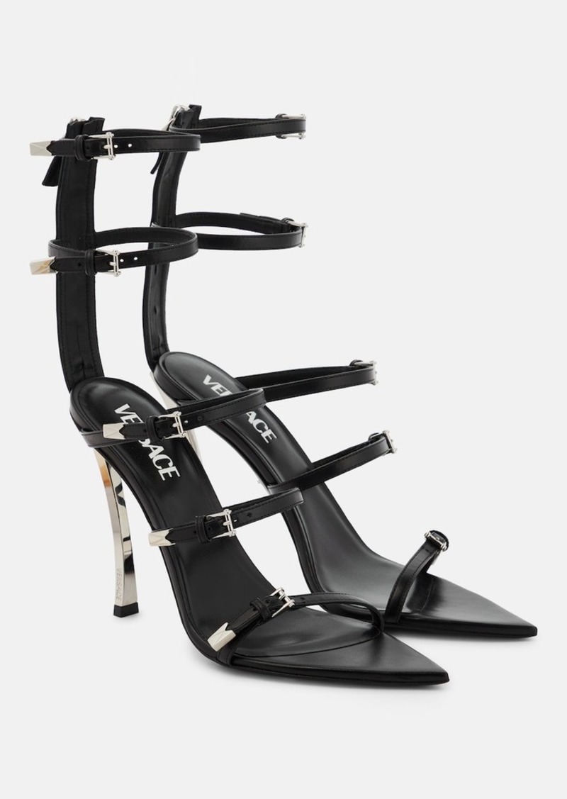 Versace Leather cage sandals