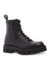 Versace Leather Combat Boots