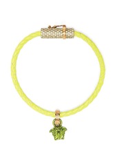 Versace leather crystal-embellished bracelet